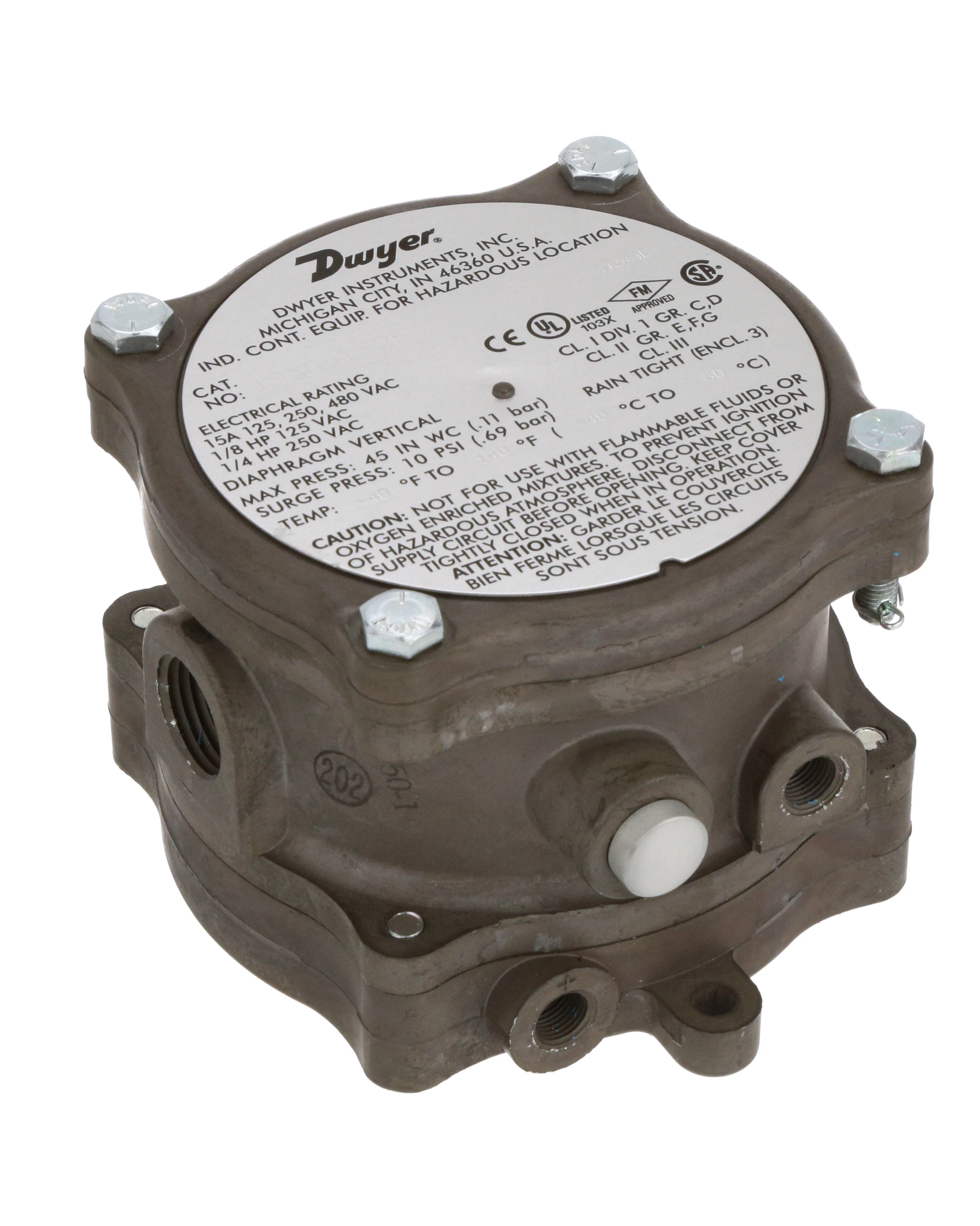 1950-1-2F Dwyer Instruments - Explosion-Proof Differential Pressure Switch — Dwyer Instruments Tools & Test Equipment